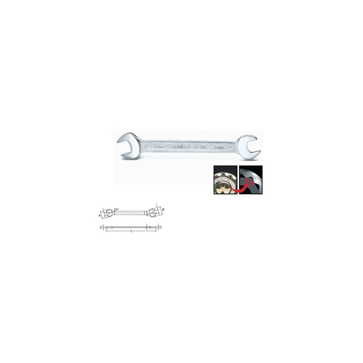 CLE A FOURCHE 16X17MM