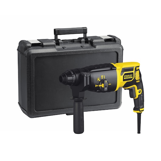 Perforateur SDS+ 1,8J EPTA - 750W - 0-1050 trs/min, 0-5200 cps/min, Mandrin SDS+ 26mm, 3 modes perçage / perforation / burinage - STANLEY FATMAX, FME500K-QS