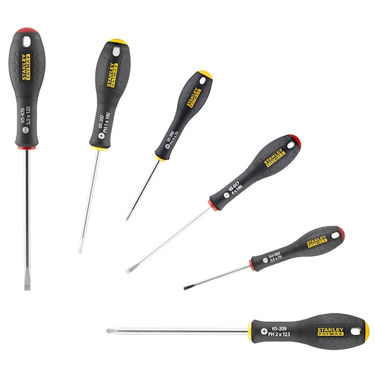 TOURNEVIS ELECTRICIEN + PHILLIPS  - JEU DE 6 PCS FATMAX