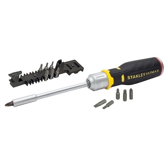 Tournevis à cliquet manche révolver STANLEY® FATMAX® avec 12 embouts