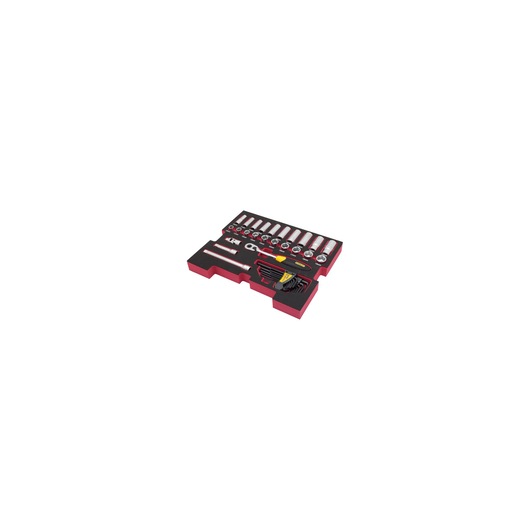 MODULE MOUSSE PRO-STACK™ CLIQUETS/DOUILLES 3/8" - 38 PCS