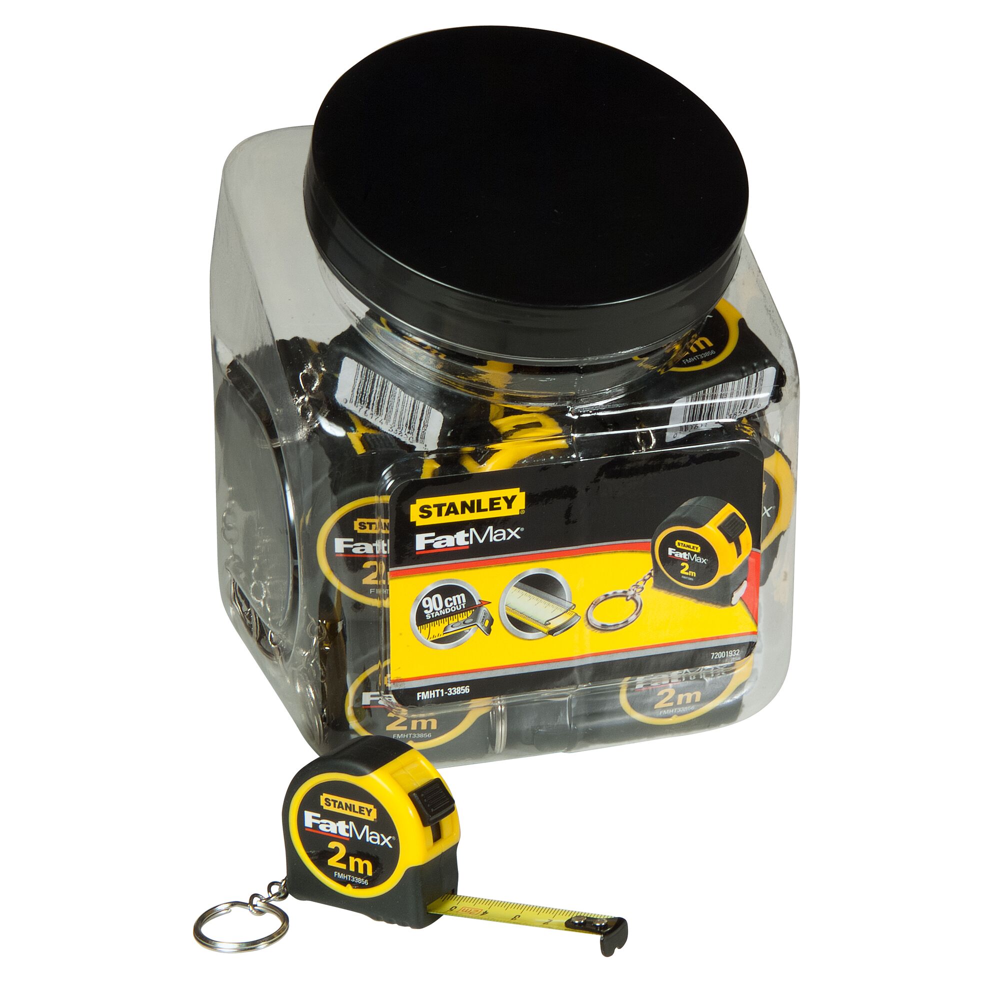 MESURE 2M PORTE CLES FATMAX CONTAINER DE 36 PIECES STANLEY