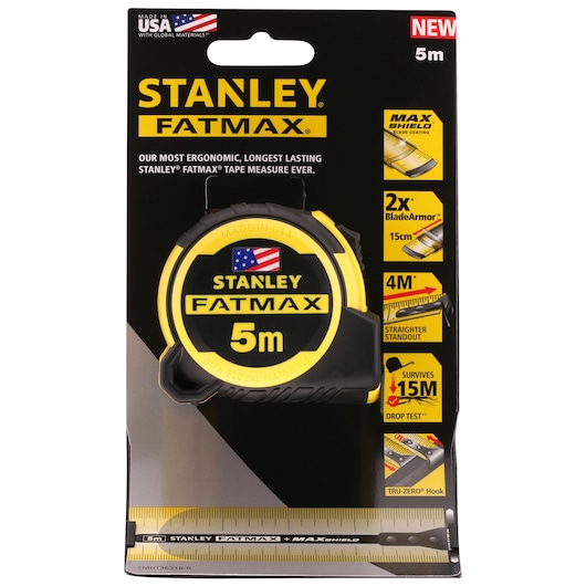 STANLEY FATMAX Mètre à Ruban 5 M - Revêtement Blade Armor - Ruban Ultra  Épais - Plus Résistant - Revêtement Mylar Anti-Abrasion et Anti-Corrosion