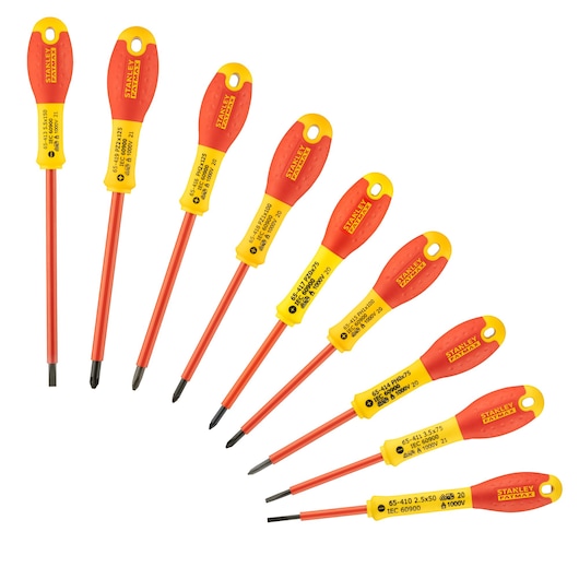 Jeu de tournevis isolés VDE STANLEY® FATMAX® 10 pièces