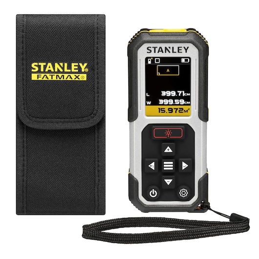 STANLEY FATMAX 60M Laser Distance Measurer. Product On White Photography