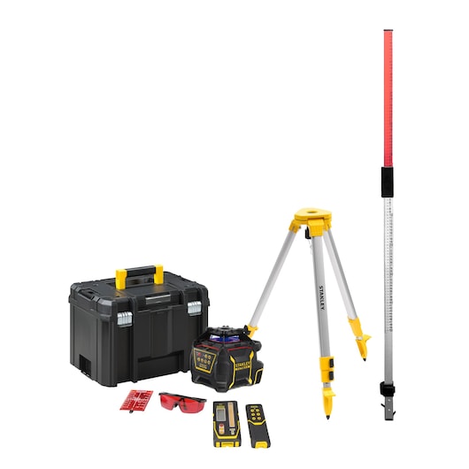 Stanley Niveau laser en kit SCL-D FATMAX avec cellule de détection et canne  6-97-729 - Outils Pro