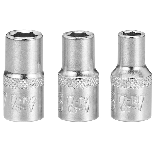 JEU DE DOUILLES 1/4" 6 PANS 5-6-7 MM FATMAX - 3 PIECES