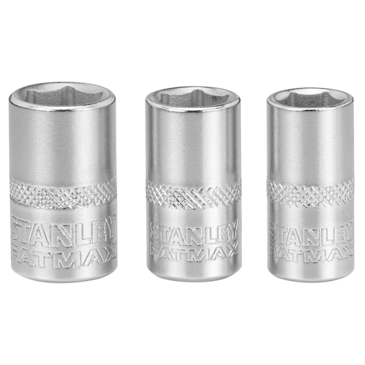 JEU DE DOUILLES 1/4" 6 PANS 8-9-10 MM FATMAX - 3 PIECES