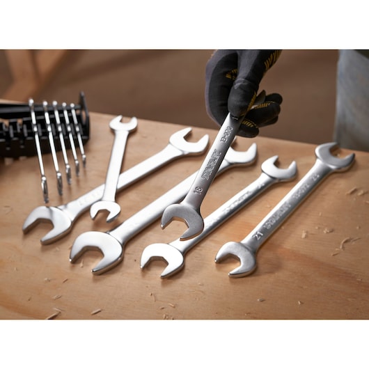 STANLEY FATMAX Open end wrench set (12 pieces)