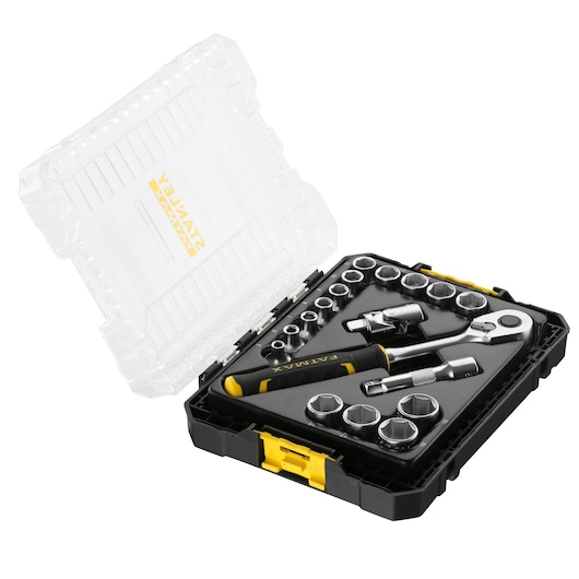 COFFRET DE DOUILLES STAKBOX M - 3/8’’ - JEU DE 18 PCS - FATMAX