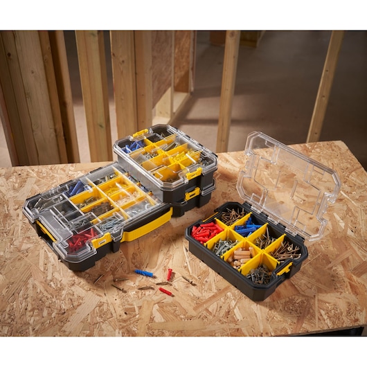 STANLEY® FATMAX® PRO-STACK™ Shallow Organisers (Triple Pack) 