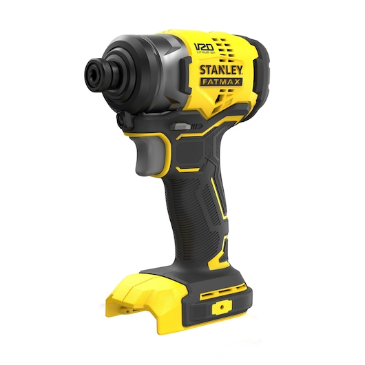 Visseuse à impacts BRUSHLESS 170 Nm - 18V - 2800 trs/min, 3500 cps/min, Porte-outils Hexagonal 6,35 mm, Changement rapide et facile de l'embout, LED - Gamme V20 - STANLEY FATMAX, SFMCF810B-XJ