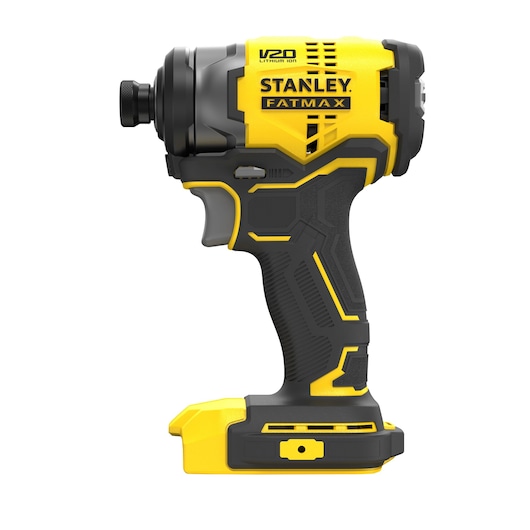 Visseuse à impacts BRUSHLESS 170 Nm - 18V - 2800 trs/min, 3500 cps/min, Porte-outils Hexagonal 6,35 mm, Changement rapide et facile de l'embout, LED - Gamme V20 - STANLEY FATMAX, SFMCF810B-XJ