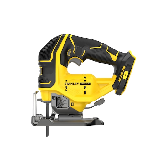 Scie sauteuse - 18V - 0-3200 trs/min, Course 25,4 mm, Angle de coupe 0-45°,  Mouvement pendulaire 4 positions, Semelle ajustable à 45°, Soufflerie, LED  - Gamme V20 - STANLEY FATMAX , SFMCS650B-XJ