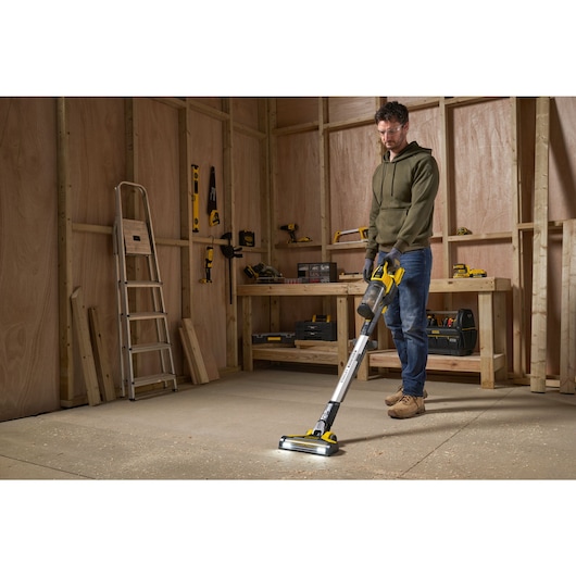 18V STANLEY FATMAX V20 Cordless Stick Vacuum with 1 x 2.0Ah Lithium Ion Battery