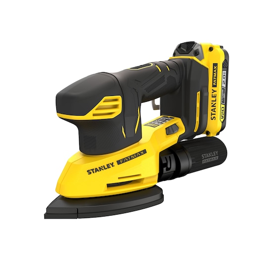 18V STANLEY® FATMAX® V20 Detail Sander with 1 x 2.0Ah Lithium-Ion Battery and Soft Bag