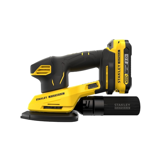 18V STANLEY® FATMAX® V20 Detail Sander with 1 x 2.0Ah Lithium-Ion Battery and Soft Bag