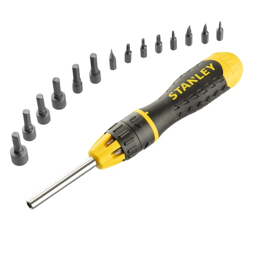 Tournevis à cliquet multi-embouts STANLEY®, coffret de 20 pièces
