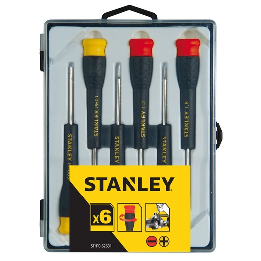MICRO TOURNEVIS FENTE + PHILLIPS - JEU DE 6 PCS