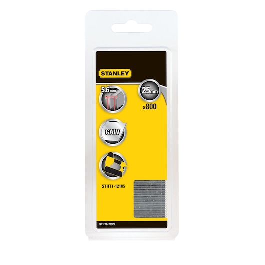 AGRAFES GALVA 25MM POUR PNEUMATIQUE BOITE DE 800