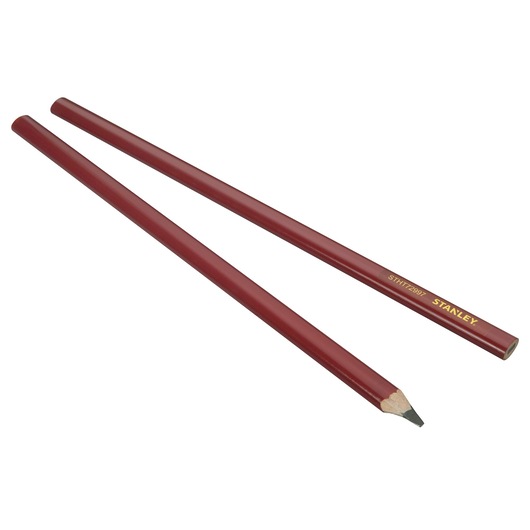 CRAYON DE CHARPENTIER 30CM CORPS ROUGE - CARTE 2 PCS