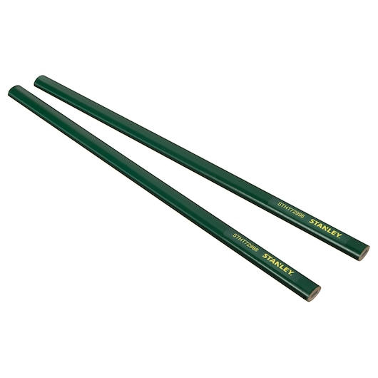 CRAYON DE MACON 30CM CORPS VERT - CARTE 2 PCS