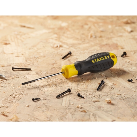 STANLEY® Slotted Flared CUSHION GRIP™ Screwdrivers STANLEY® Slotted Flared CUSHION GRIP™ Screwdrivers