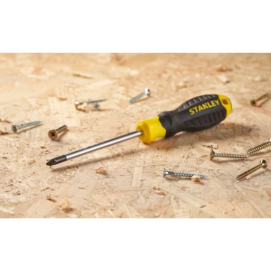 STANLEY® Pozidriv CUSHION GRIP™ Screwdrivers STANLEY® Pozidriv CUSHION GRIP™ Screwdrivers