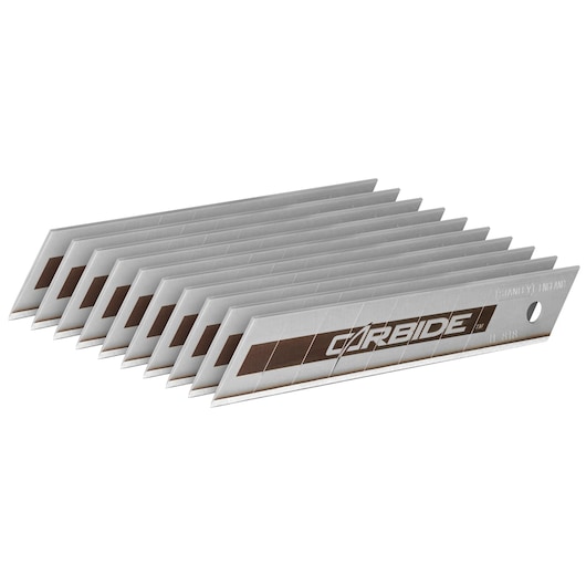 Lames de cutter STANLEY® FATMAX® CARBIDE™ 18 mm - Carte 10 lames