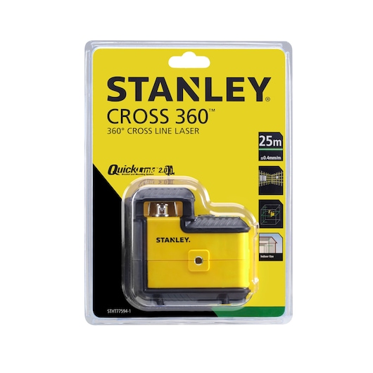 Niveau laser - STANLEY - 360 cross 360 rouge - Plage 20m - Précision +/-  4mm 10m - Cdiscount Bricolage