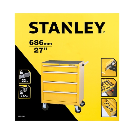 Servante d'atelier ompacte 3 en 1 STANLEY 47,5 x 28,4 x 63 cm (LxHxP)