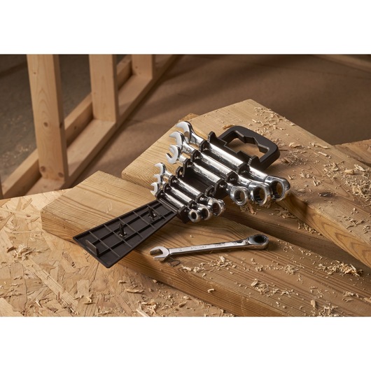 STANLEY® Flat Ratcheting Wrench Set (7 pieces)