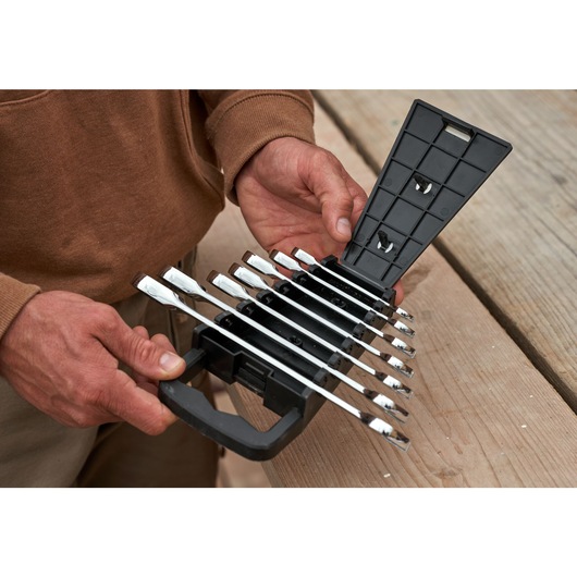 STANLEY® Flat Ratcheting Wrench Set (7 pieces)