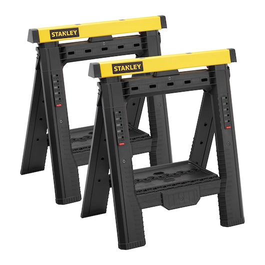 Lot de 2 tréteaux pliables en acier 150 kg