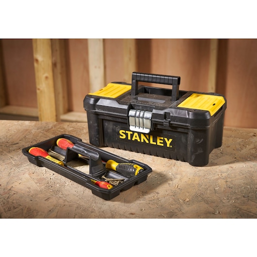 STANLEY 12.5 in. Essential Tool Box with Metal Latch