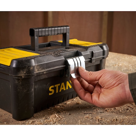 STANLEY 12.5 in. Essential Tool Box with Metal Latch