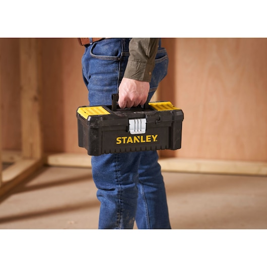 STANLEY 12.5 in. Essential Tool Box with Metal Latch