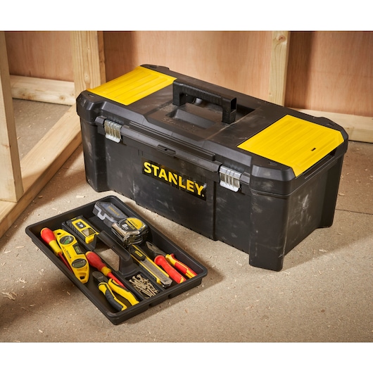 STANLEY 26 in. Essential Tool Box with Metal Latches