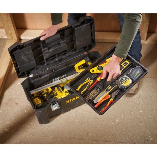 STANLEY 26 in. Essential Tool Box with Metal Latches