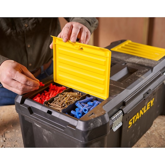 STANLEY 26 in. Essential Tool Box with Metal Latches