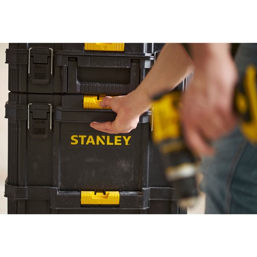 Stanley Servante de chantier + boîte à outils STANLEY plastique, 4