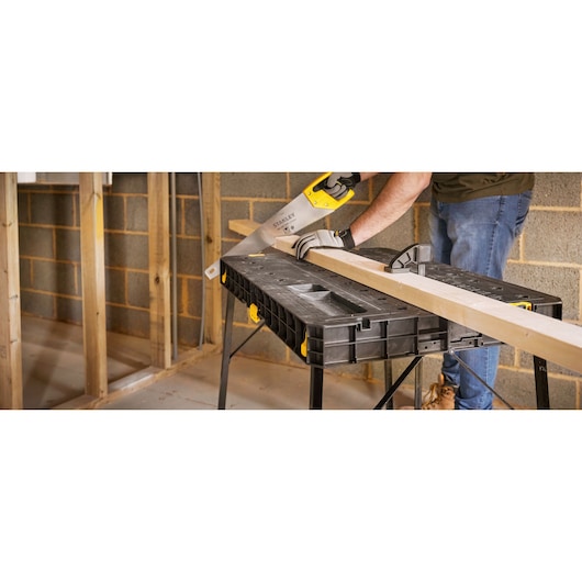 STANLEY® Fold-Up Workbench Application Shot