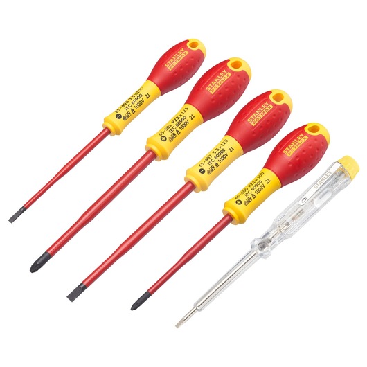 STANLEY® 5 piece Slim VDE Screwdrivers