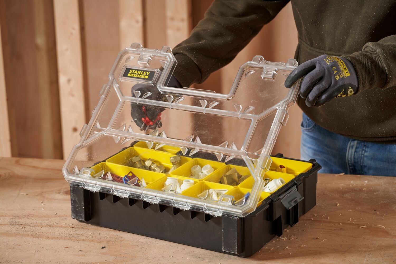 STANLEY® FATMAX® 10 Cup Deep Professional Organiser with Plastic Latches